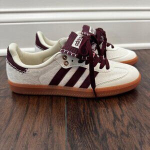 Adidas Samba Wales Bonner Pony Tonal Cream White Burgundy